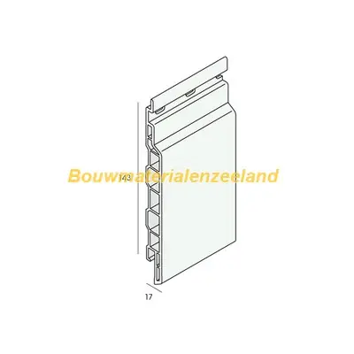 Keralit sponningdeel 143mm nightblack pure mat 600 cm. lang