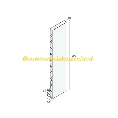 Keralit dakrandpaneel 250mm monumentgroen classic nerf 600 cm. lang