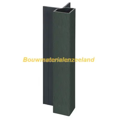 Keralit uitwendig hoekprofiel 32x32mm donkergroen classic nerf 400 cm. lang