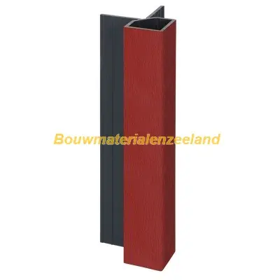 Keralit uitwendig hoekprofiel 32x32mm rood classic nerf 400 cm. lang