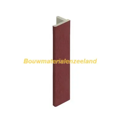 Eindprofiel 10mm voor Keralit dakrand wijnrood classic nerf 400 cm. lang