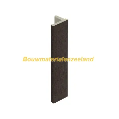 Eindprofiel 10mm voor Keralit dakrand donkerbruin classic nerf 400 cm. lang