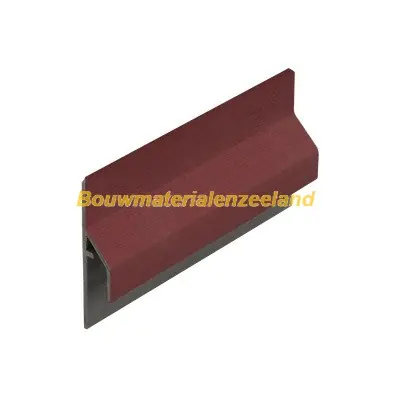 Trim/kraal aansluitprofiel 10mm Keralit dakrand wijnrood classic nerf 600 cm. lang