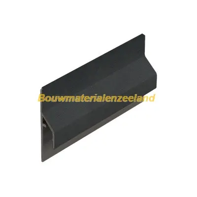 Trim/kraal aansluitprofiel 10mm Keralit dakrand monumentgroen classic nerf 600 cm. lang