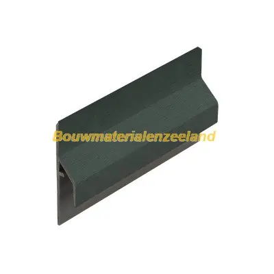 Trim/kraal aansluitprofiel 10mm Keralit dakrand donkergroen classic nerf 600 cm. lang