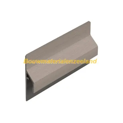 Trim/kraal aansluitprofiel 10mm Keralit dakrand vergrijsd ceder classic nerf 600 cm. lang