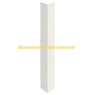Uitwendig hoekstuk 350mm Keralit dakrand wit classic nerf