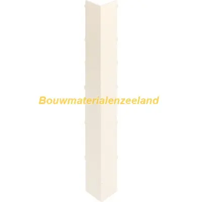 Uitwendig hoekstuk 350mm Keralit dakrand creme classic nerf