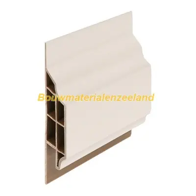 Trim/kraal sierlijst 10mm Keralit dakrand creme classic nerf 600 cm. lang