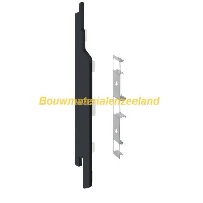 Eindkap+connector links voor 2814 (5st) zwartgrijs classic nerf