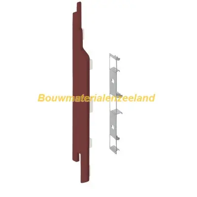 Eindkap+connector links voor 2814 (5st) wijnrood classic nerf