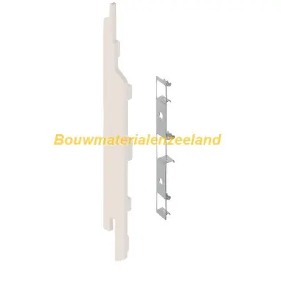 Eindkap+connector links voor 2814 (5st) sandcream pure mat