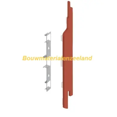 Eindkap+connector rechts voor 2814 (5st) steenrood classic nerf
