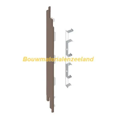 Eindkap+connector links voor 2819 (5st) bruingrijs classic nerf