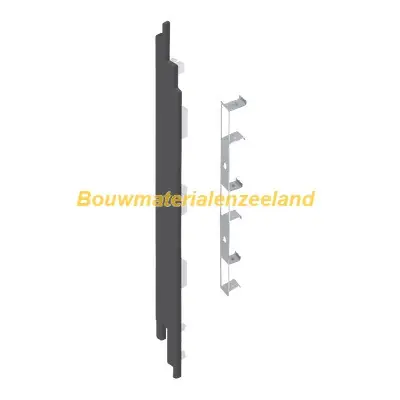 Eindkap+connector links voor 2819 (5st) antraciet classic nerf