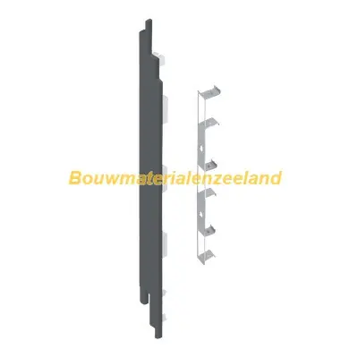 Eindkap+connector links voor 2819 (5st) basaltgrijs classic nerf