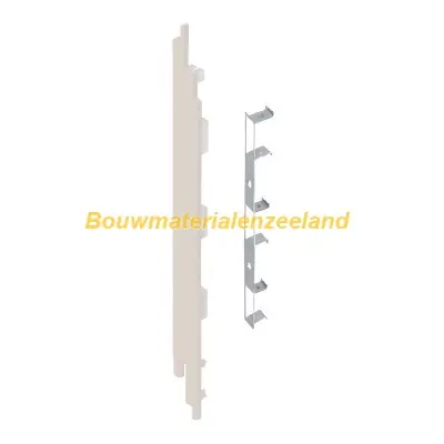 Eindkap+connector links voor 2819 (5st) creme classic nerf