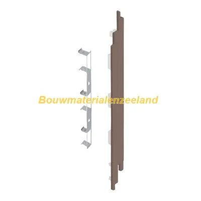 Eindkap+connector rechts voor 2819 (5st) bruingrijs classic nerf