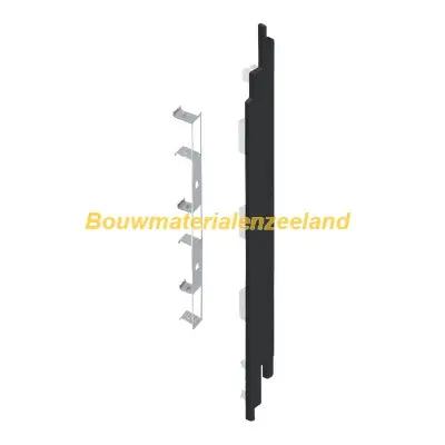 Eindkap+connector rechts voor 2819 (5st) zwart classic nerf