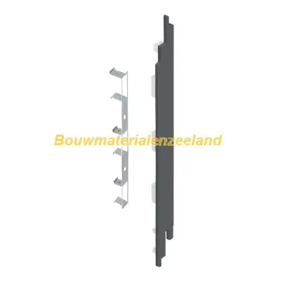 Eindkap+connector rechts voor 2819 (5st) basaltgrijs classic nerf