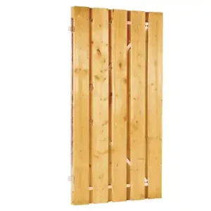 Woodvision Geschaafde plankendeur grenen op verstelbaar stalen frame 100x180 cm, recht