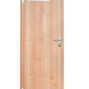 Douglas enkele dichte deur inclusief kozijn, linksdraaiend. 90 x 201 cm, onbehandeld