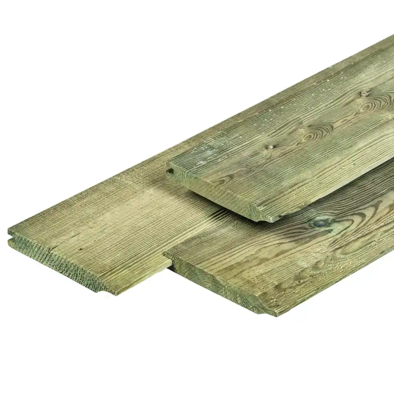 Midden-Europees grenen geschaafd rabat 1,8 x 14,5 x 500 cm groen ge?mpr