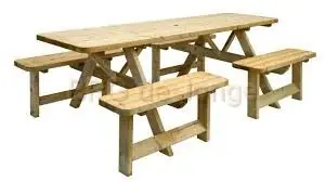Woodvision Picknicktafel Family, bladmaat 70x240 cm