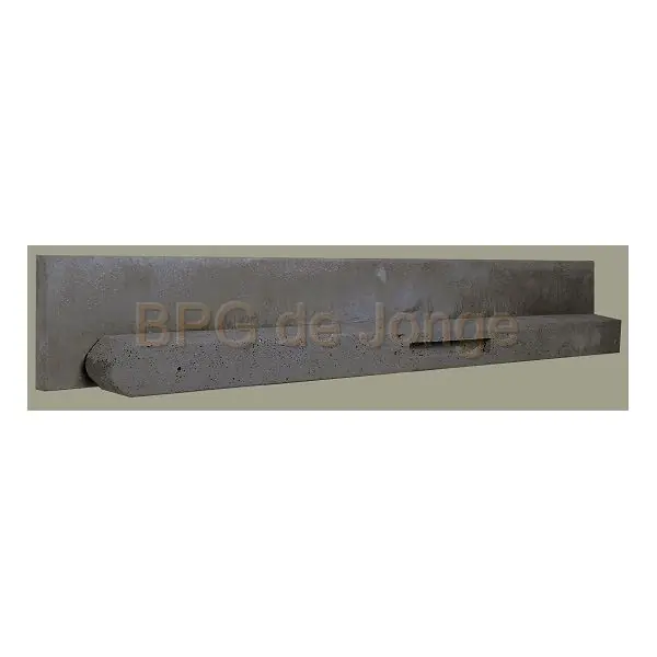 Woodvision Betonpaal stampbeton 10x10x280 cm, antraciet tussenpaal t.b.v. recht scherm