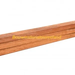 Woodvision Hardhouten paal geschaafd met V-groef, zonder punt 8,5x8,5x400 cm