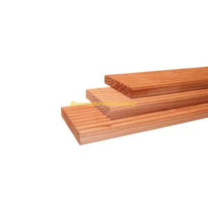Douglas geschaafd dekdeel gedroogd 2.4x13.8x400 cm blank (vlonderplank) Antislip