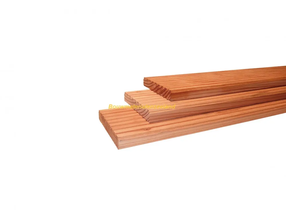 Douglas geschaafd dekdeel gedroogd 2.4x13.8x400 cm blank (vlonderplank) Antislip