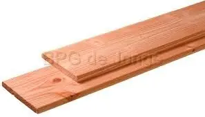 Douglas plank 1 zijde geschaafd 1 zijde fijnbezaagd 2,8x19,5x400 cm, onbehandeld
