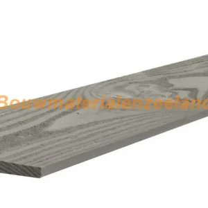 Woodvision Douglas zweeds rabat breed 1,1-2,7x19,5x400 cm, grijs gespoten