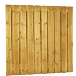 Bpg tuinscherm 180x180 21 planks 16x140 mm groen gewolmaniseerd