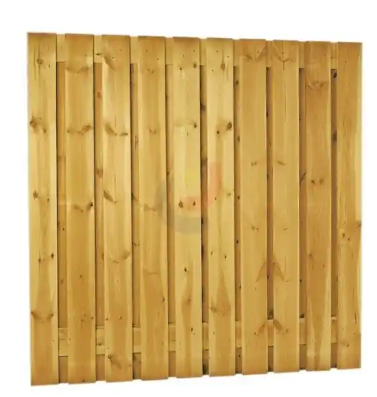 Bpg tuinscherm 180x180 21 planks 16x140 mm groen gewolmaniseerd