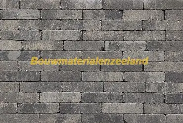 Trommelsteen waalformaat WF 7CM GRIJS/ZWART 20x5x7