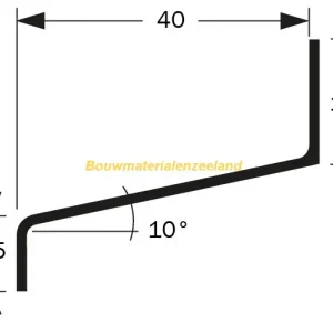 Waterslag wa40 aluminium brute 250cm