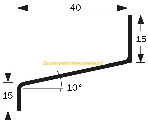 Waterslag wa40 aluminium brute 250cm