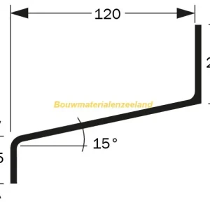 Waterslag wa120 aluminium brute 250cm