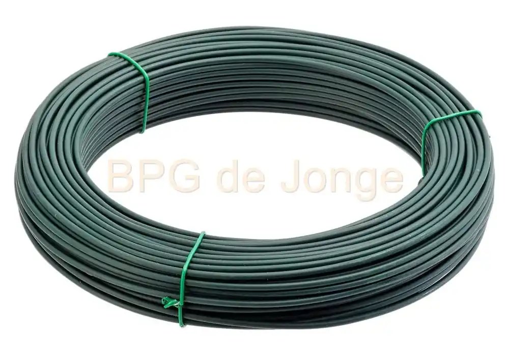 Spandraad - 2.7/3.5mm - lengte: 100m groen geplast.
