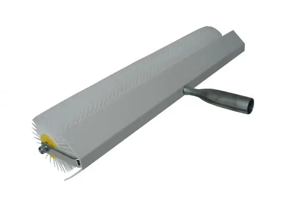 Ontluchtingsroller SUPER PROF L = 500mm compleet met tweezijdige RVS beugel stekellengte 31mm inclusief spatkap