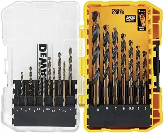 19-DELIGE BORENSET IN TOUGH CASE BLACK&GOLD