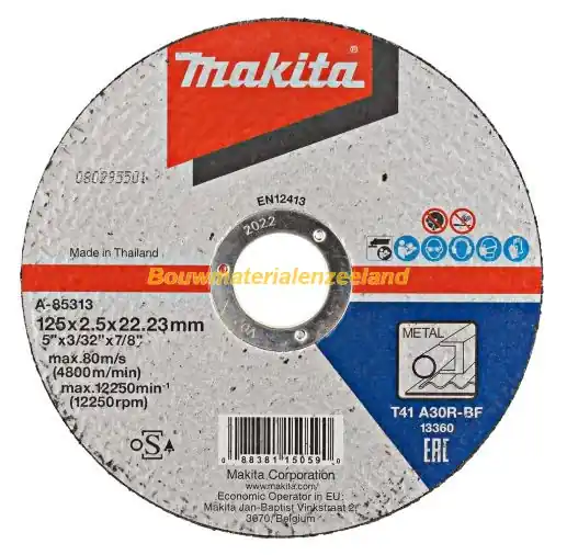 Doorslijpsch. 125x2,5mm metaal aantal in verp. 1