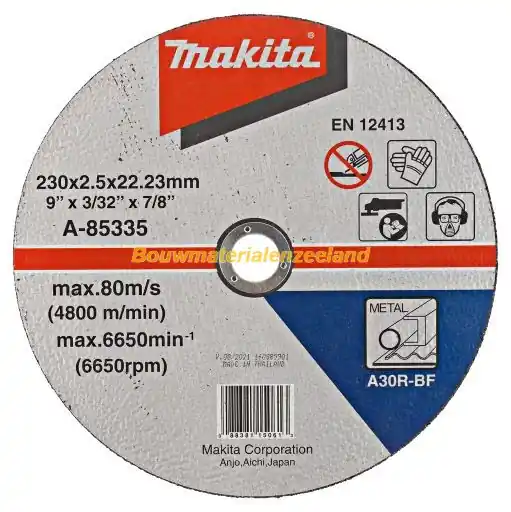 Doorslijpsch. 230x2,5mm metaal aantal in verp. 1