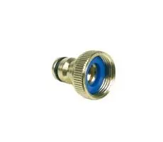 Kraannippel met inwendige draad 1" (messing-rubber) in blister