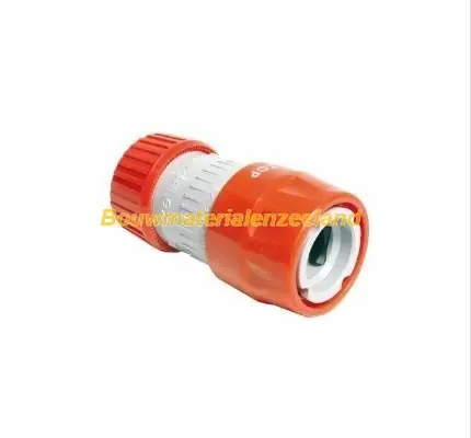 Snelkoppeling met stop en slanghouder ? 12-18 mm (pvc) in blister