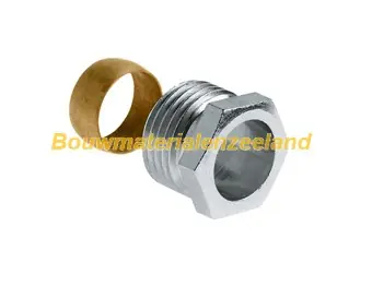 Chroom omen knelset 1/2 inch -15mm Plieger label rd