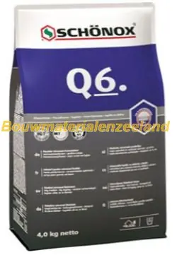 Schonox Q6 universele poederlijm zak 4 kg 4 zk/pak 50 pak/plt