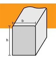 Holonite Badceldorpel antraciet nr.7 1000x50x50mm